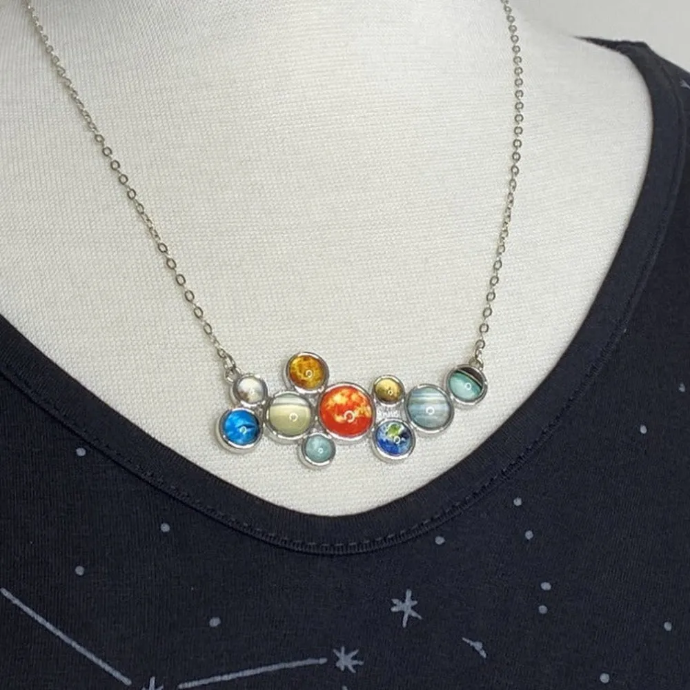 Solar System Cluster Necklace