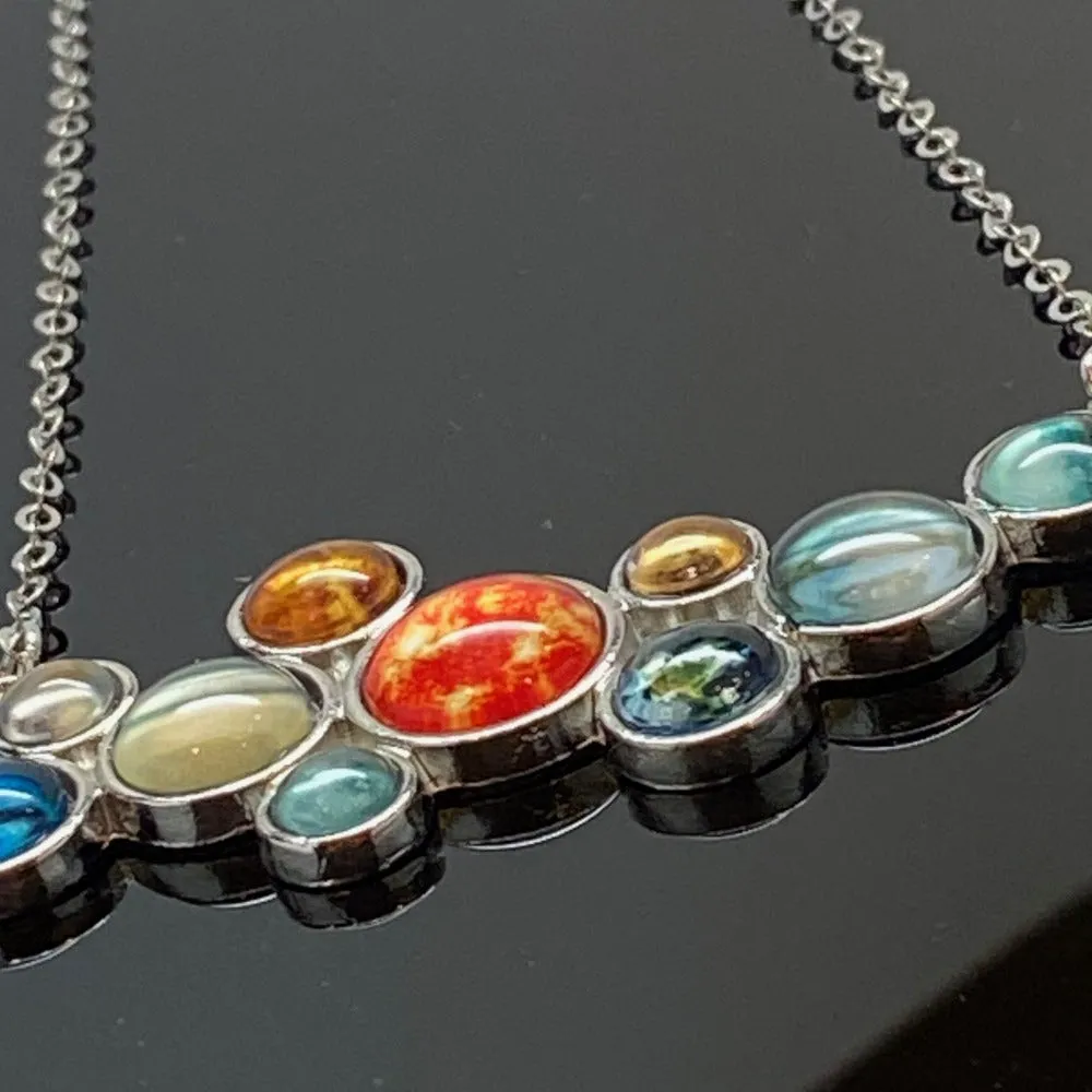 Solar System Cluster Necklace