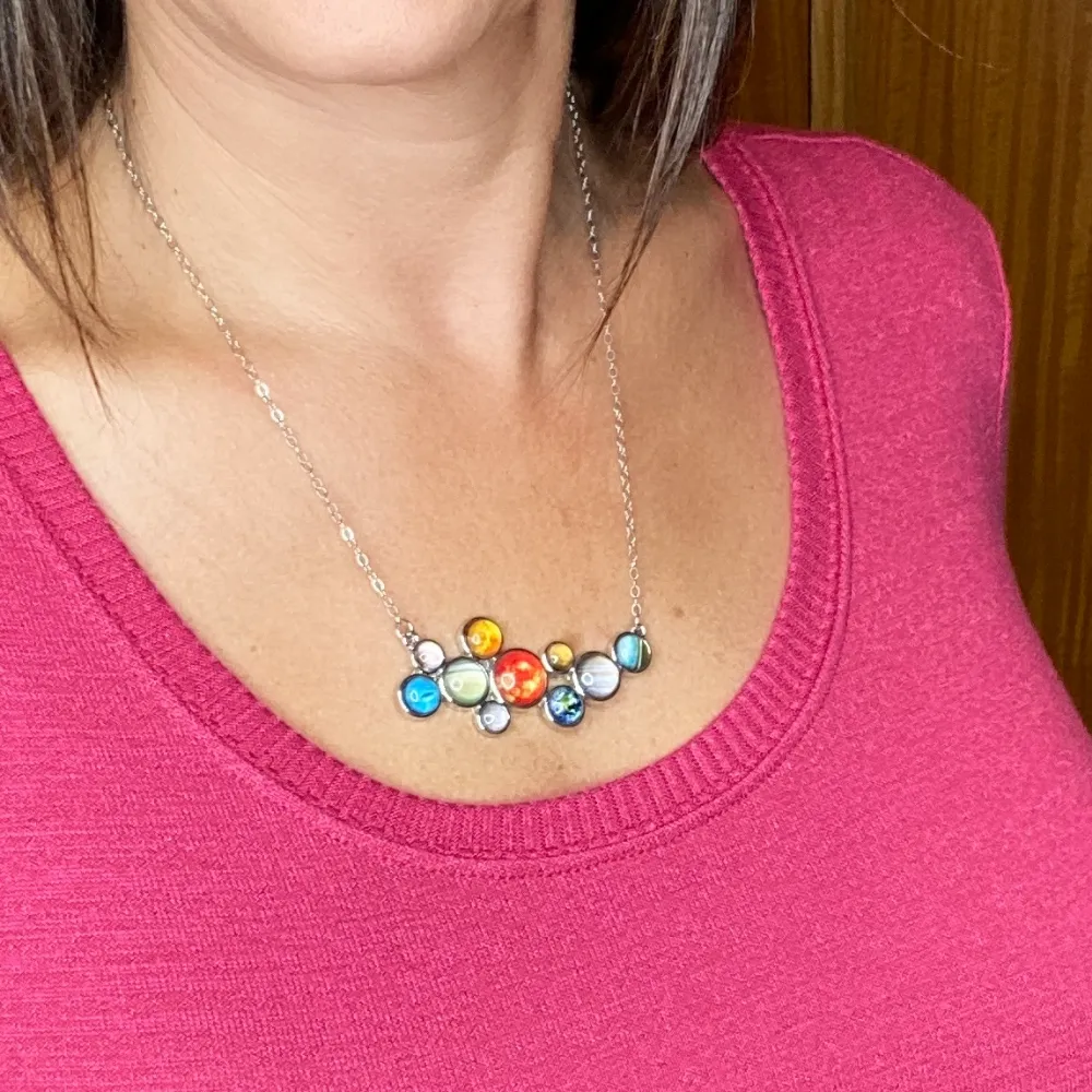 Solar System Cluster Necklace
