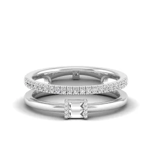 Stacked Baguette Diamond Band