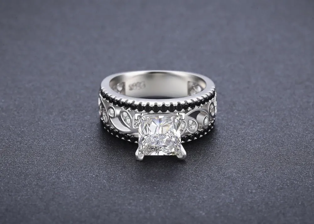 Sterling Silver Trendy Engagement Ring