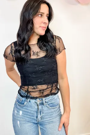 Summer Days Sheer Top - Black
