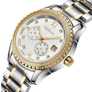 SUNBLON Two-Way Timing Movement Water Resistant Stainless Steel Men's Automatic Mechanical Watch