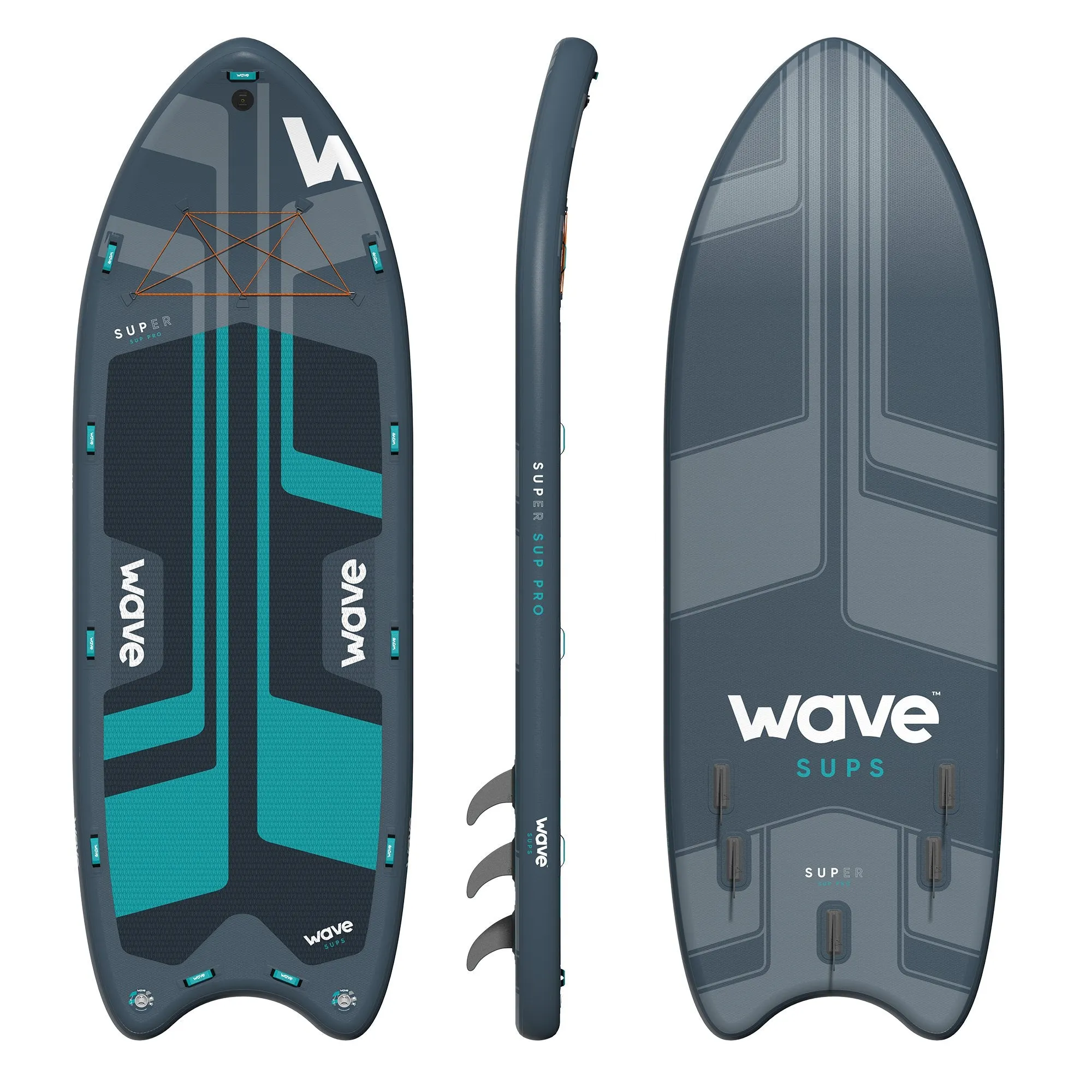 Super Pro SUP | Inflatable Stand-Up Paddle Board | 16ft | Navy