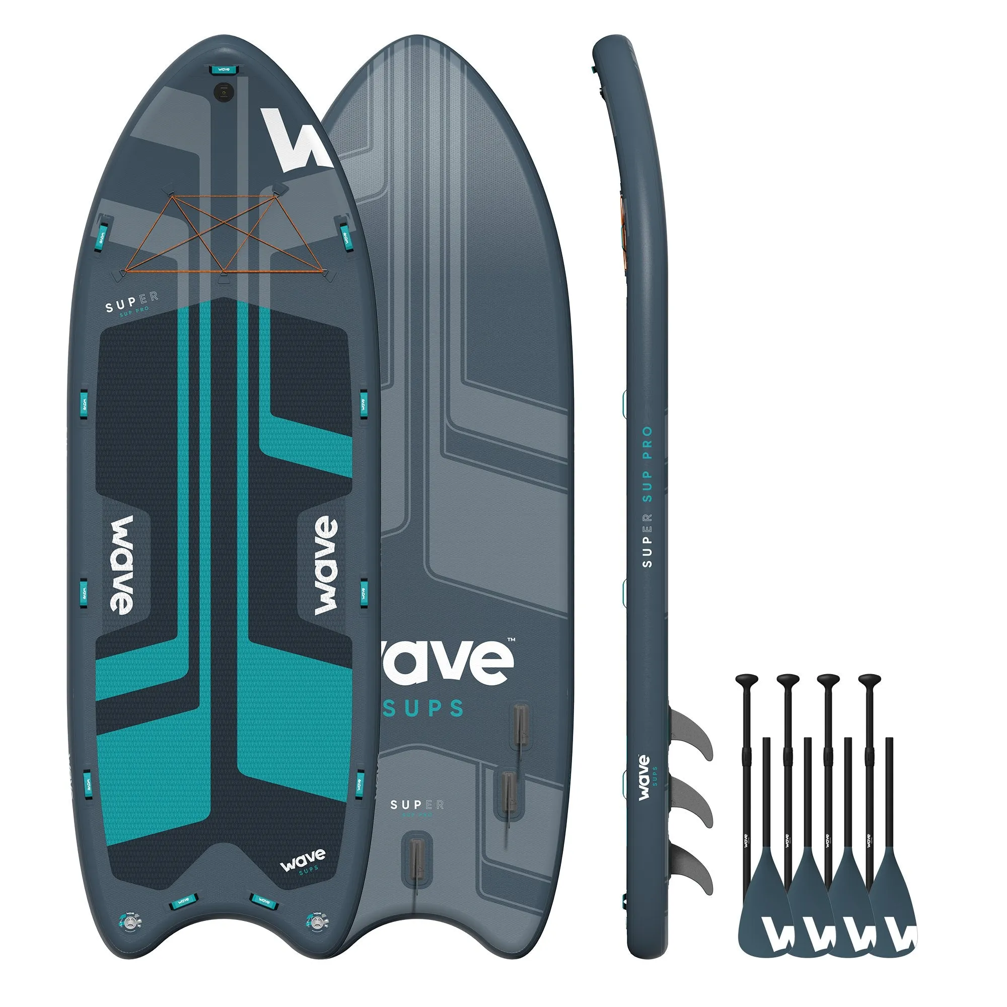 Super Pro SUP | Inflatable Stand-Up Paddle Board | 16ft | Navy