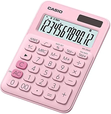 Számológép asztali CASIO MS-20UC/PK 12dig pink