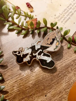 The Cat "Spilling Tea With Trelawney" Enamel Pin