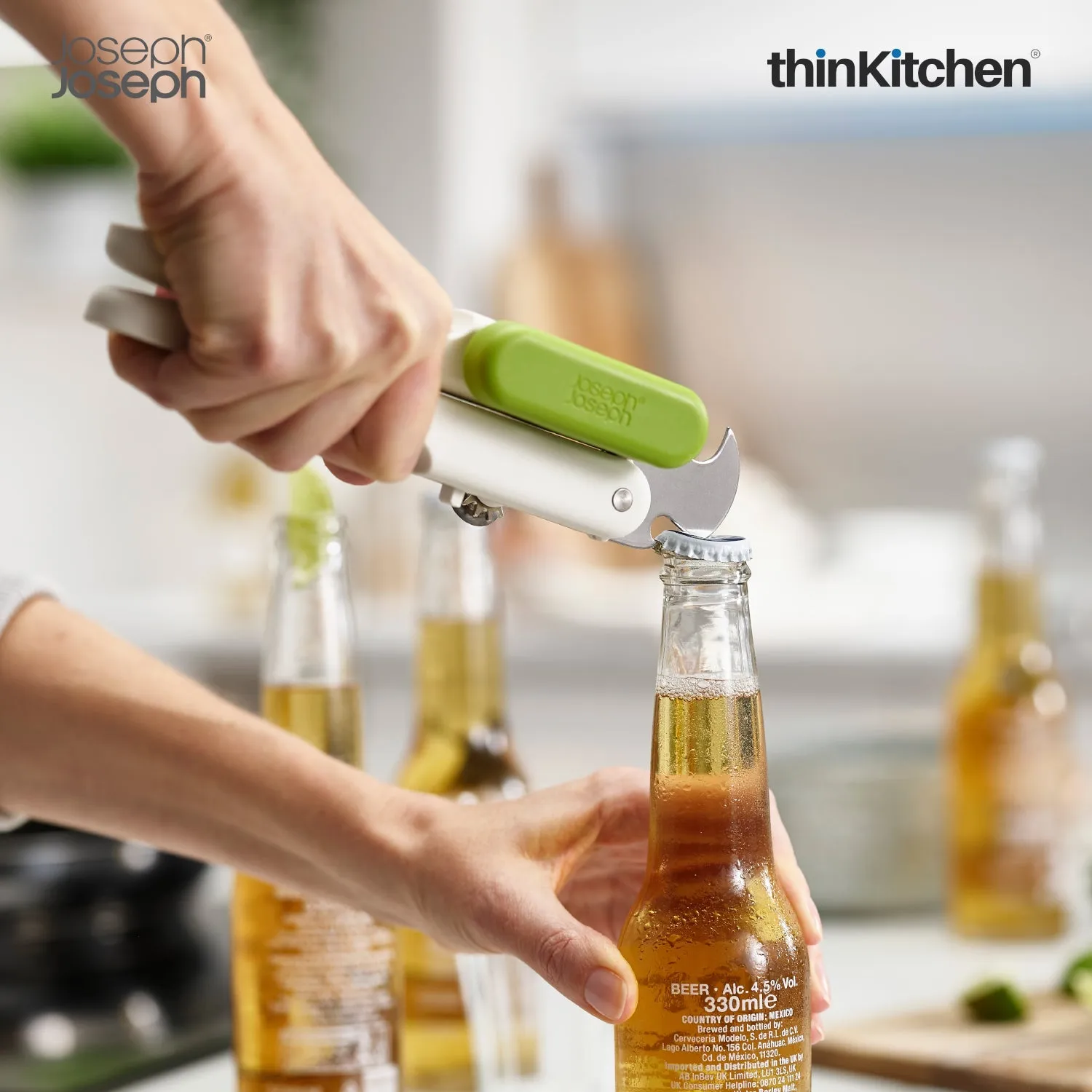 thinKitchen™ Joseph Joseph Pivot 3-in-1 Can Opener - White