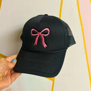 Trendy Coquette Pink Bow Foam Trucker at Mother's Day gift