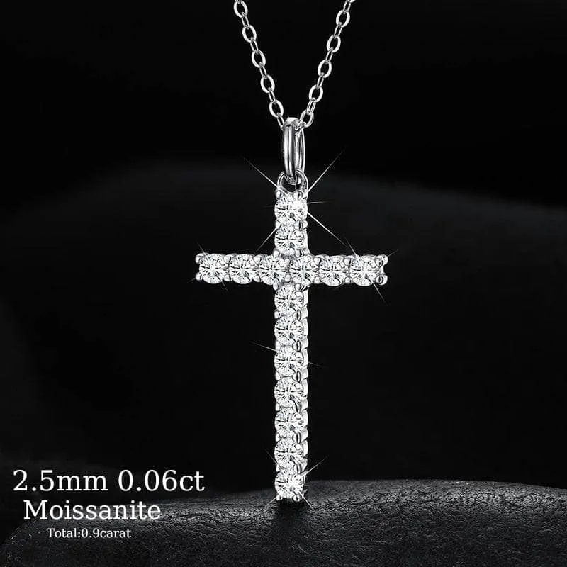 Trendy Cross Diamond Necklace
