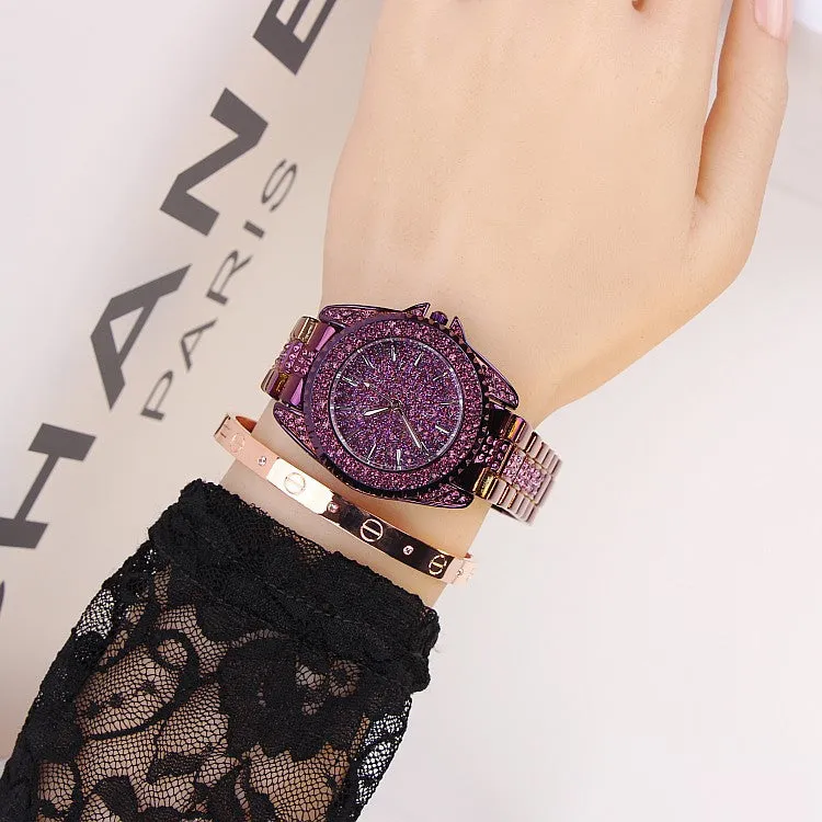 Trendy Diamond With Scale Women's Watch