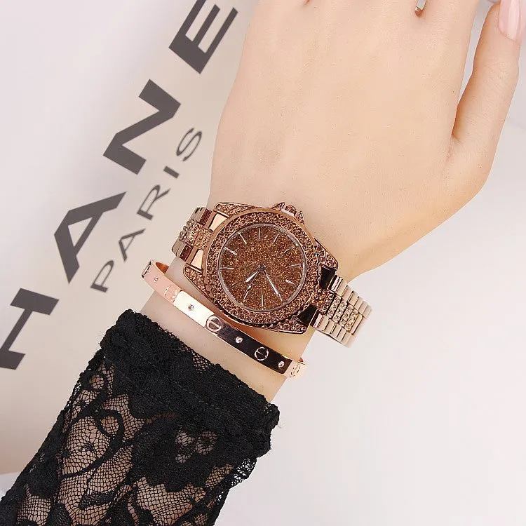 Trendy Diamond With Scale Women's Watch