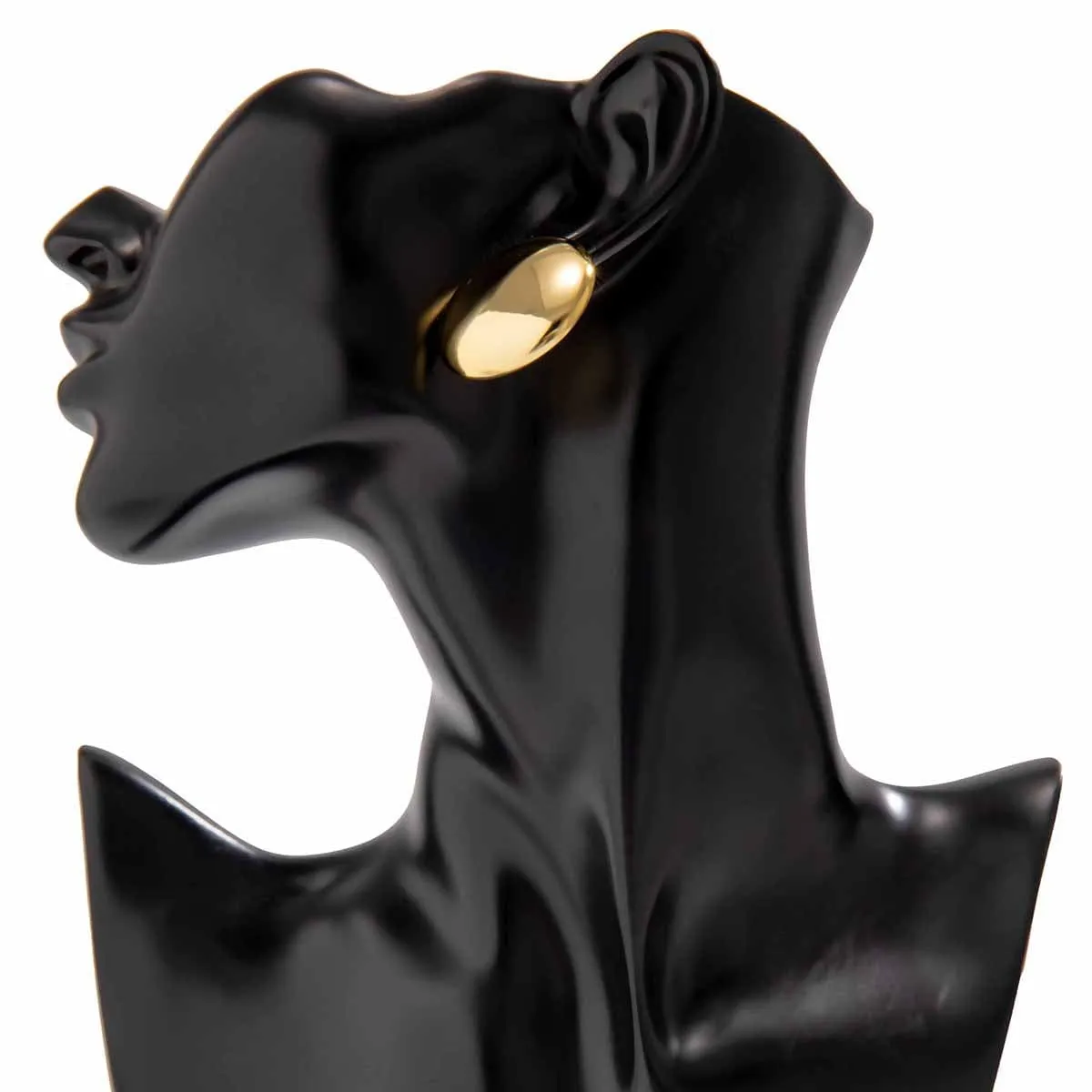 Trendy Gold Plated Glossy Mirror Earrings