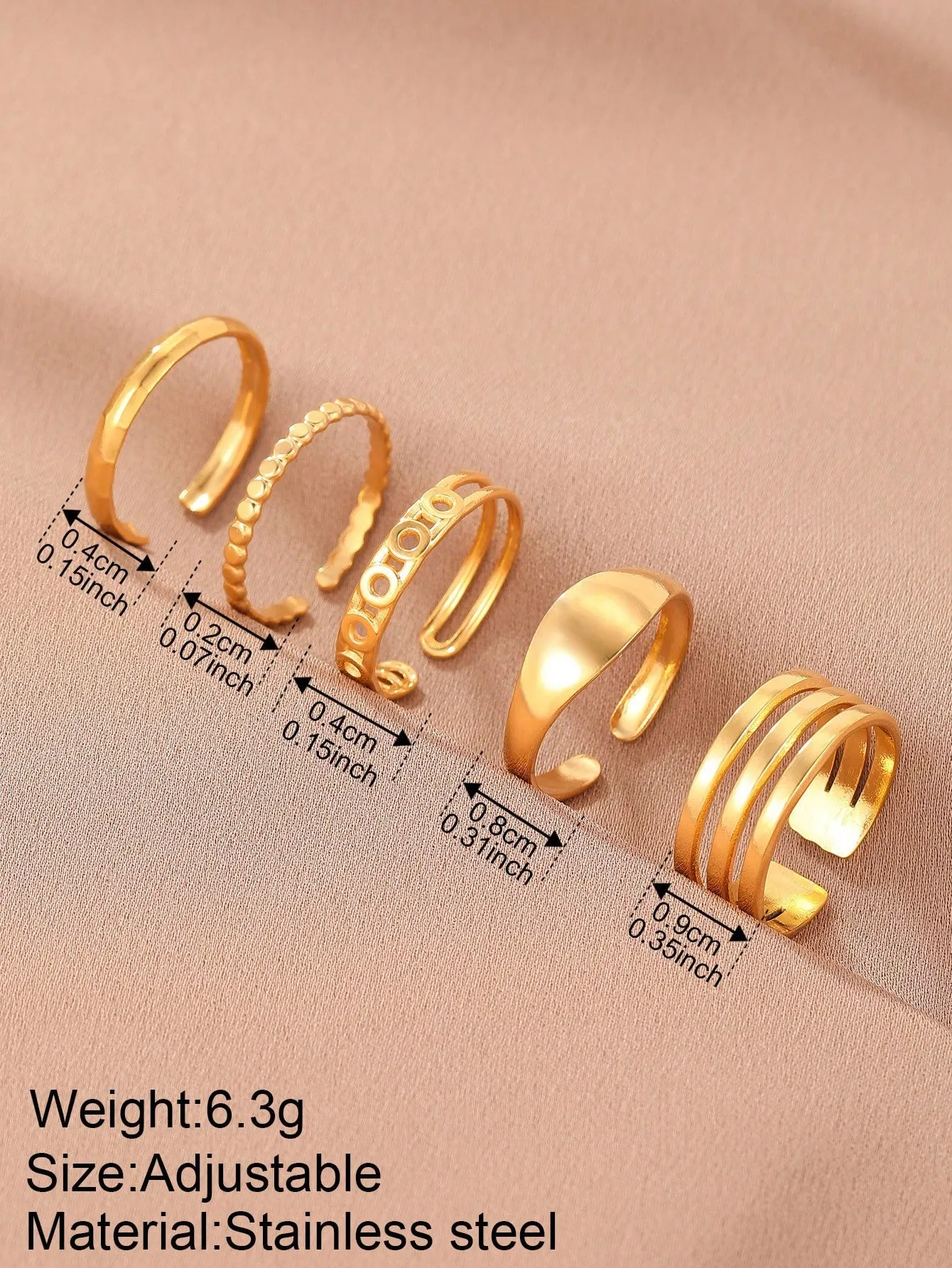 Trendy Knuckle Thumb Finger Stackable Rings
