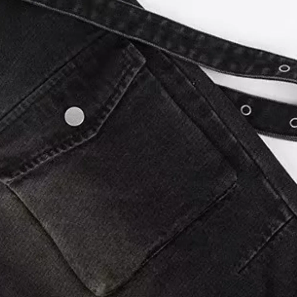 🔥Trendy Multi Pockets Baggy Cargo Jeans