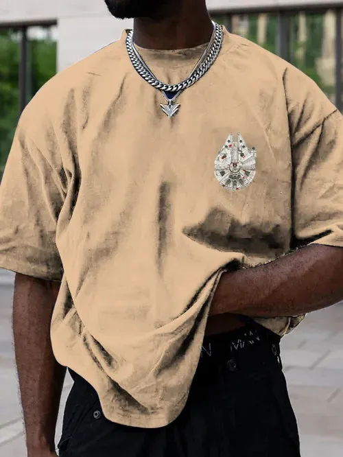 Trendy Samurai Print Short Sleeve Shirt