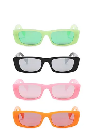 Trendy Sharp Eye Vibrant Colored Sunglasses
