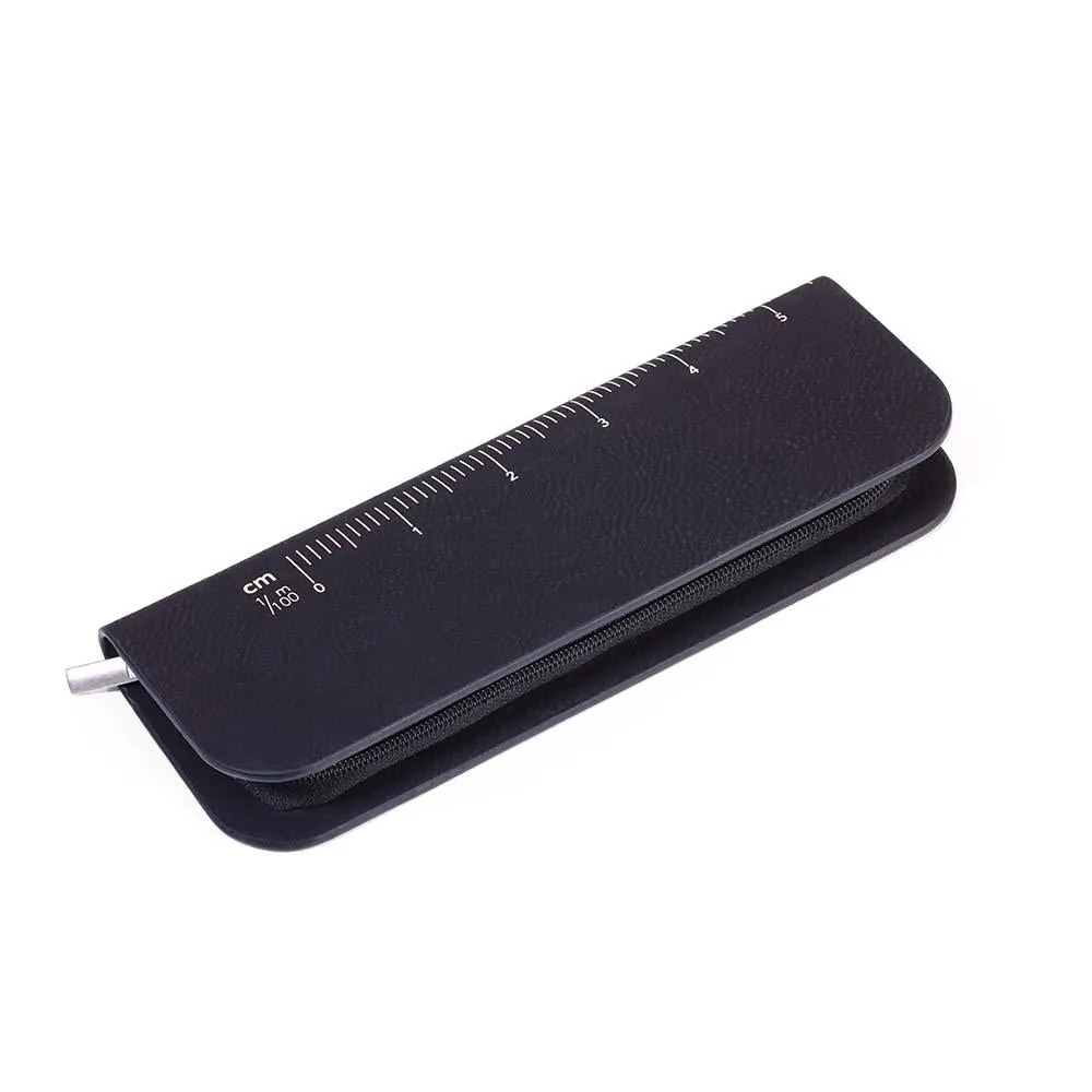 TROIKA Pen Case and Multi-Tasking Ballpoint Pen Set - Black & Gold