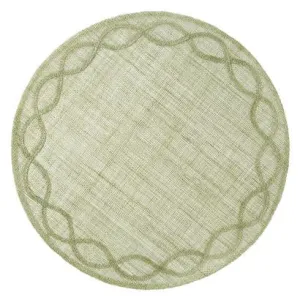 Tuileries Garden Round Placemat Pistachio