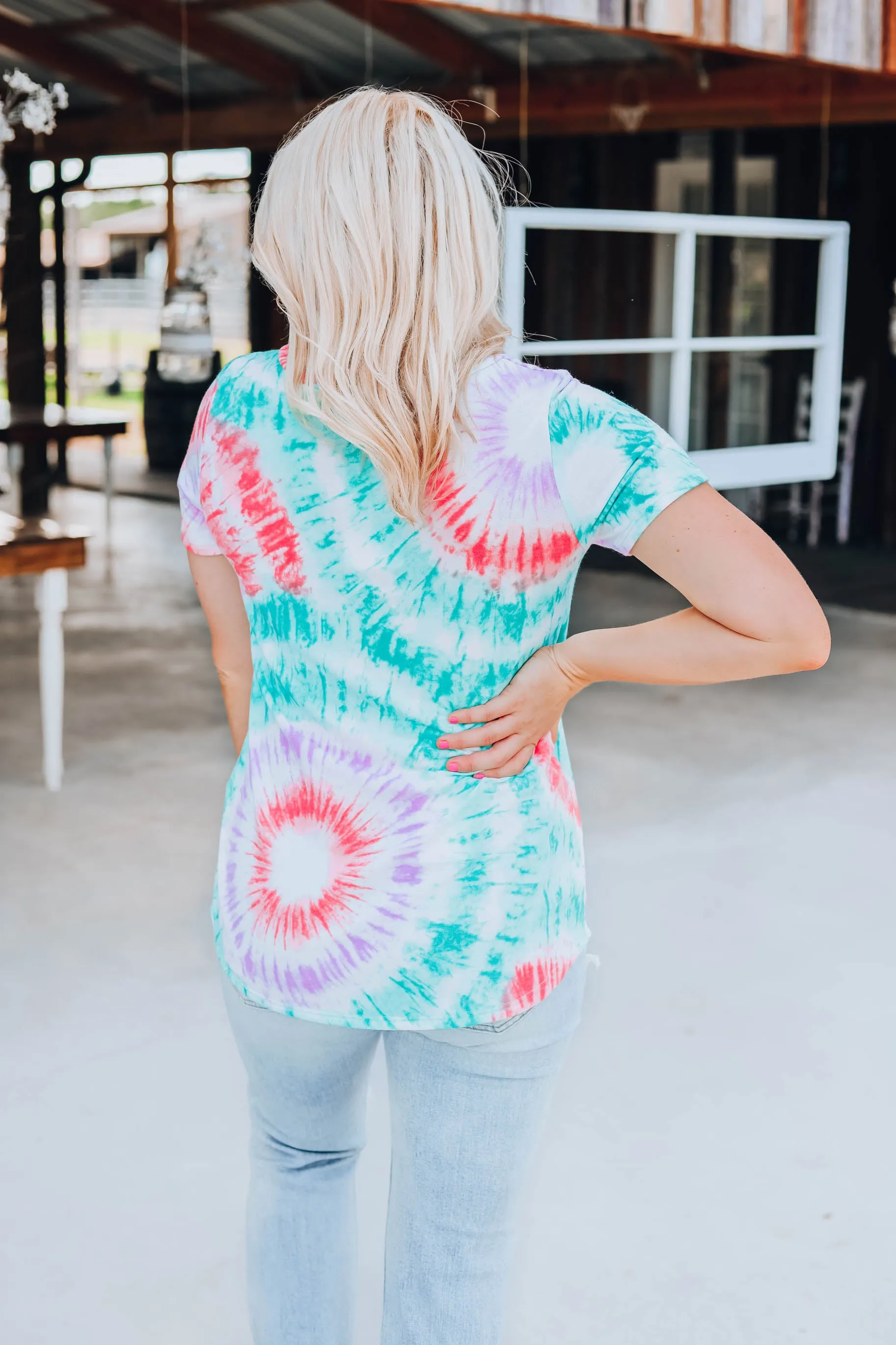 Twisted Trendy Tie Dye Top
