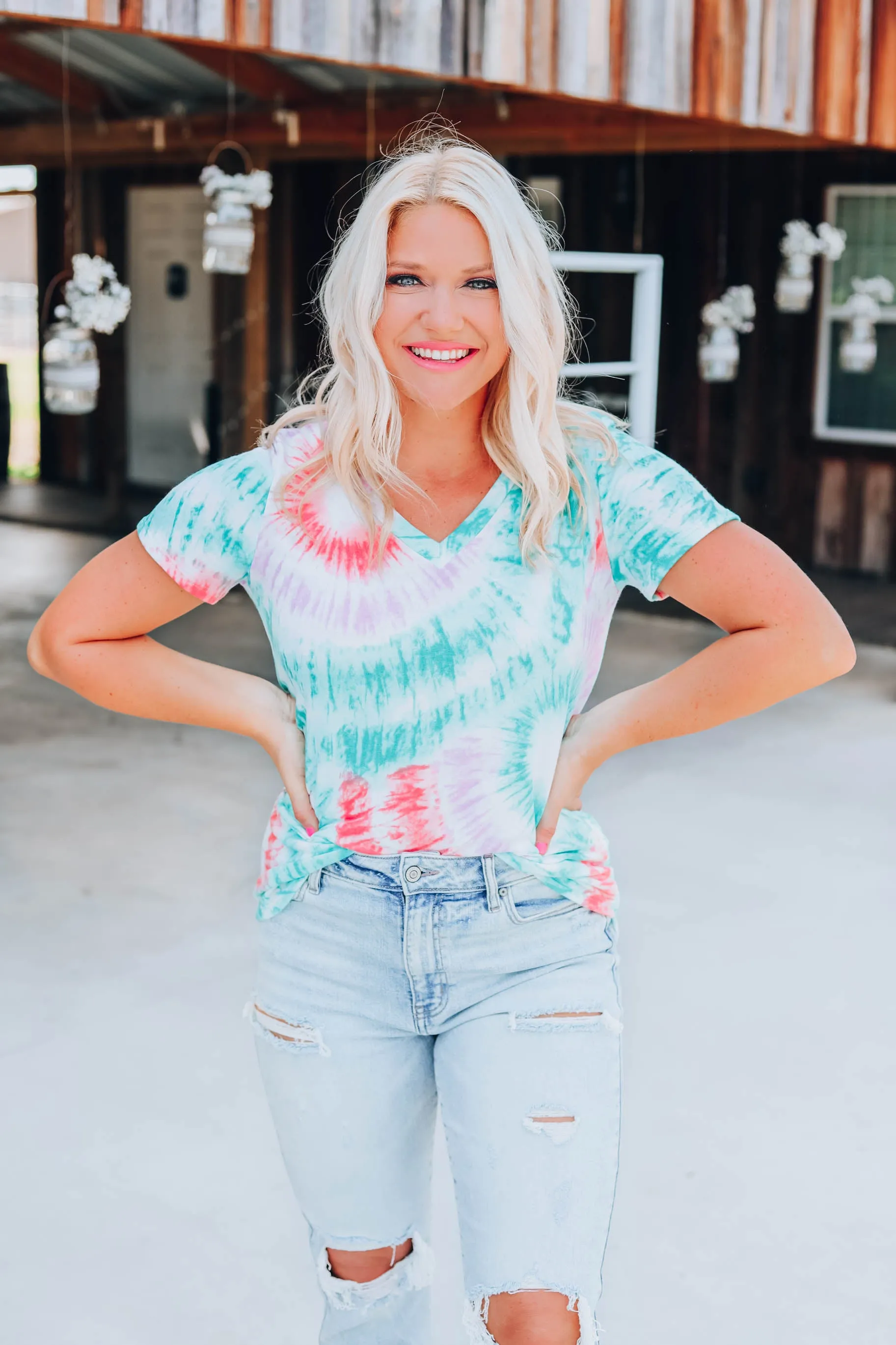 Twisted Trendy Tie Dye Top