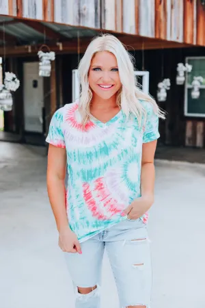 Twisted Trendy Tie Dye Top