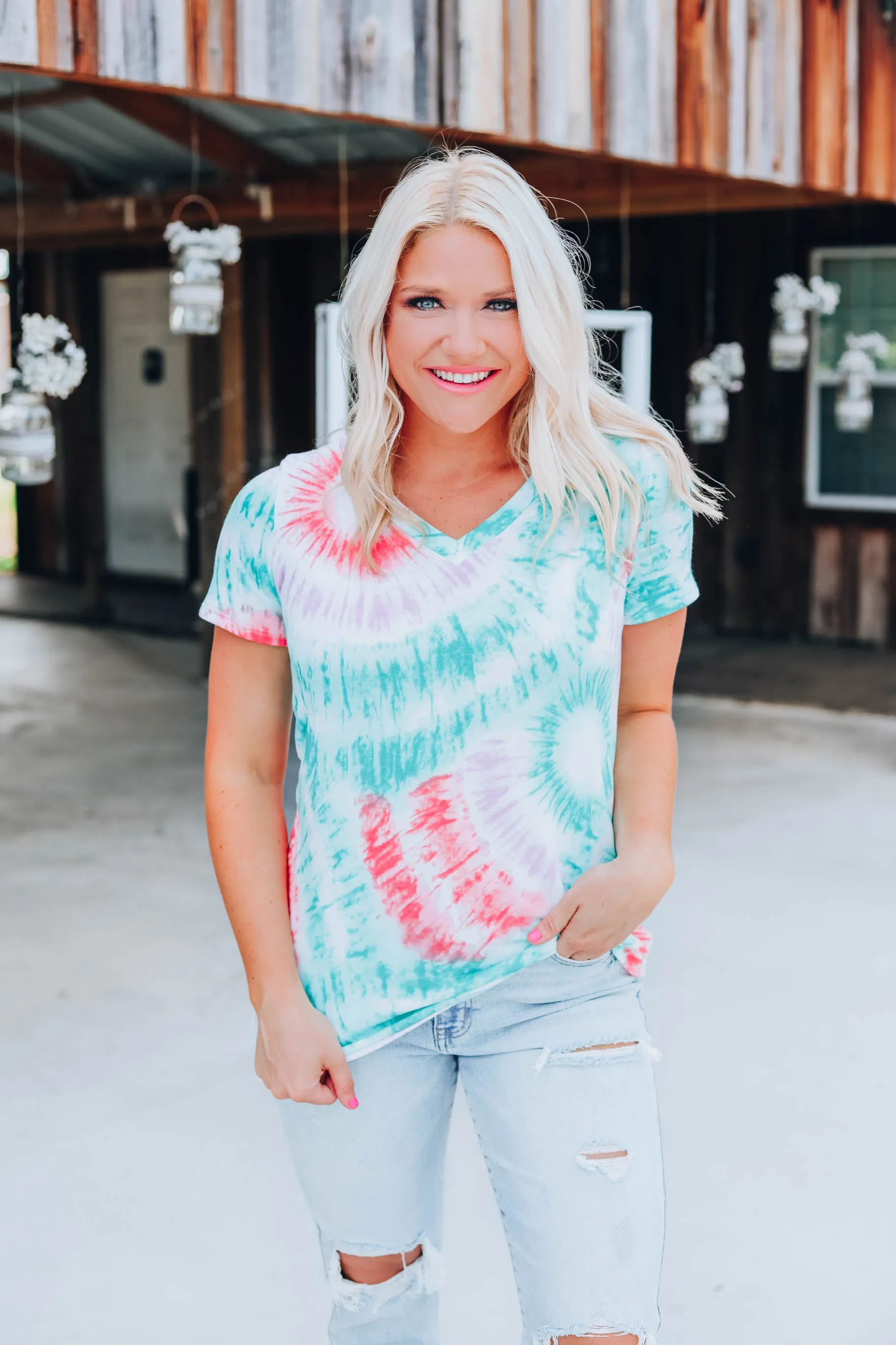 Twisted Trendy Tie Dye Top