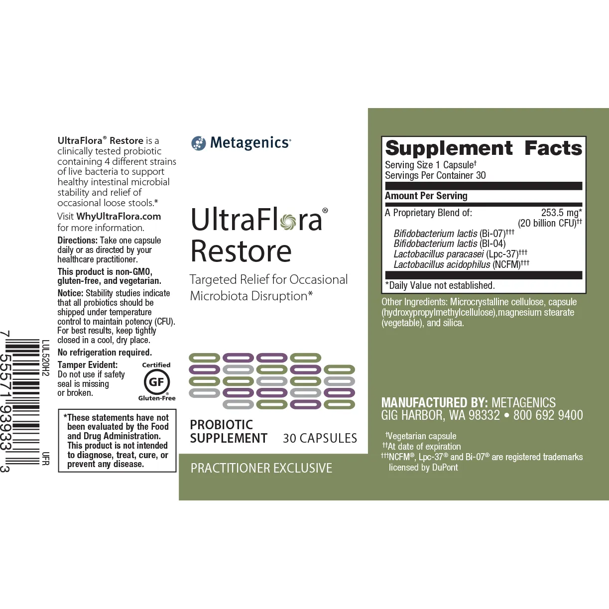 UltraFlora® Restore <br>Targeted Relief for Occasional Microbiota Disruption*