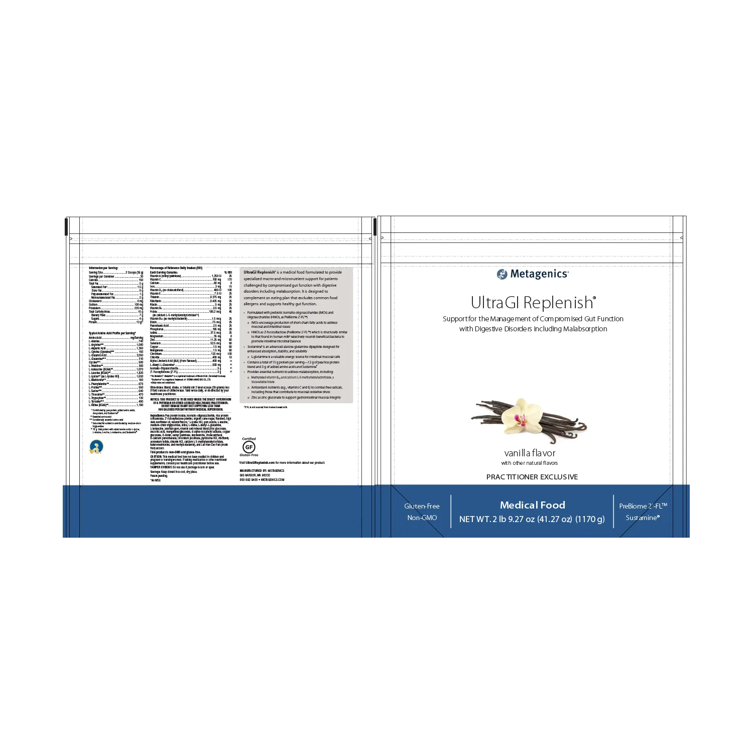 UltraGI Replenish® <br>Support for the Management of Compromised Gut Function with Digestive Disorders including Malabsorption