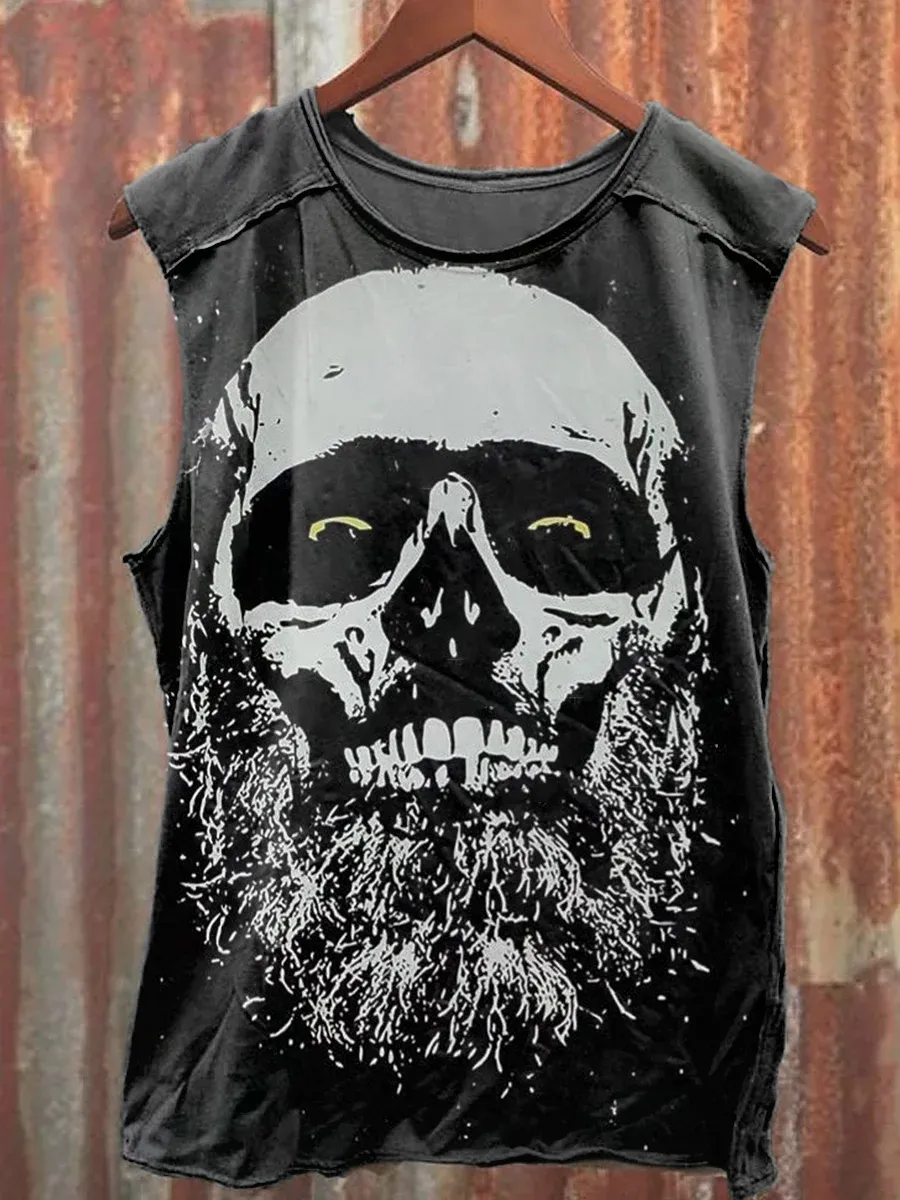 Unisex Art Illustration Print Casual Tank Top