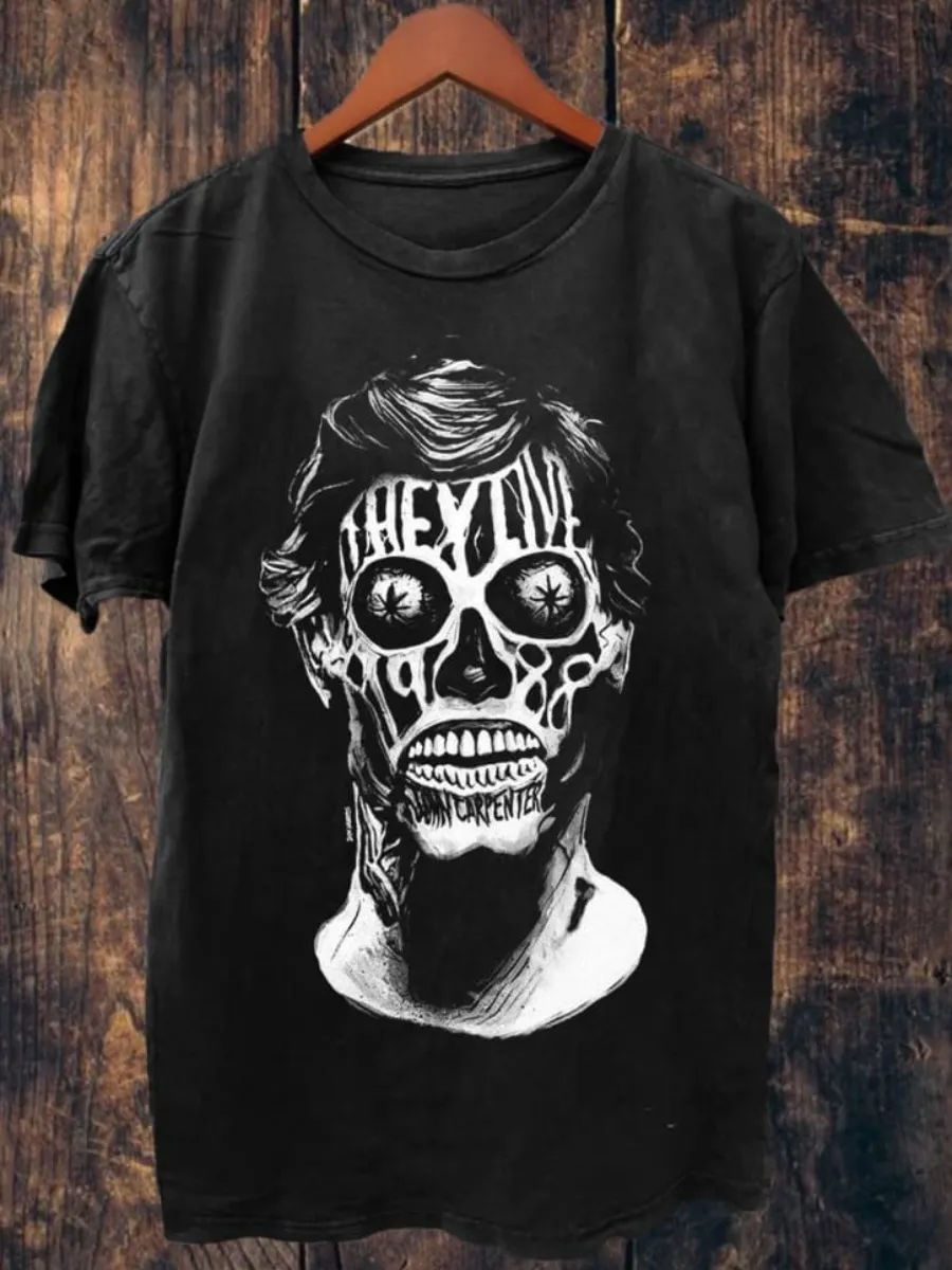 Unisex They Live Horror Print 100% Cotton Tank Top