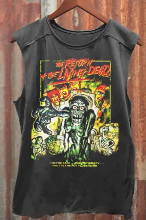 Unisex Yellow Zombie The Return To The Living Dead Print Casual Tank Top