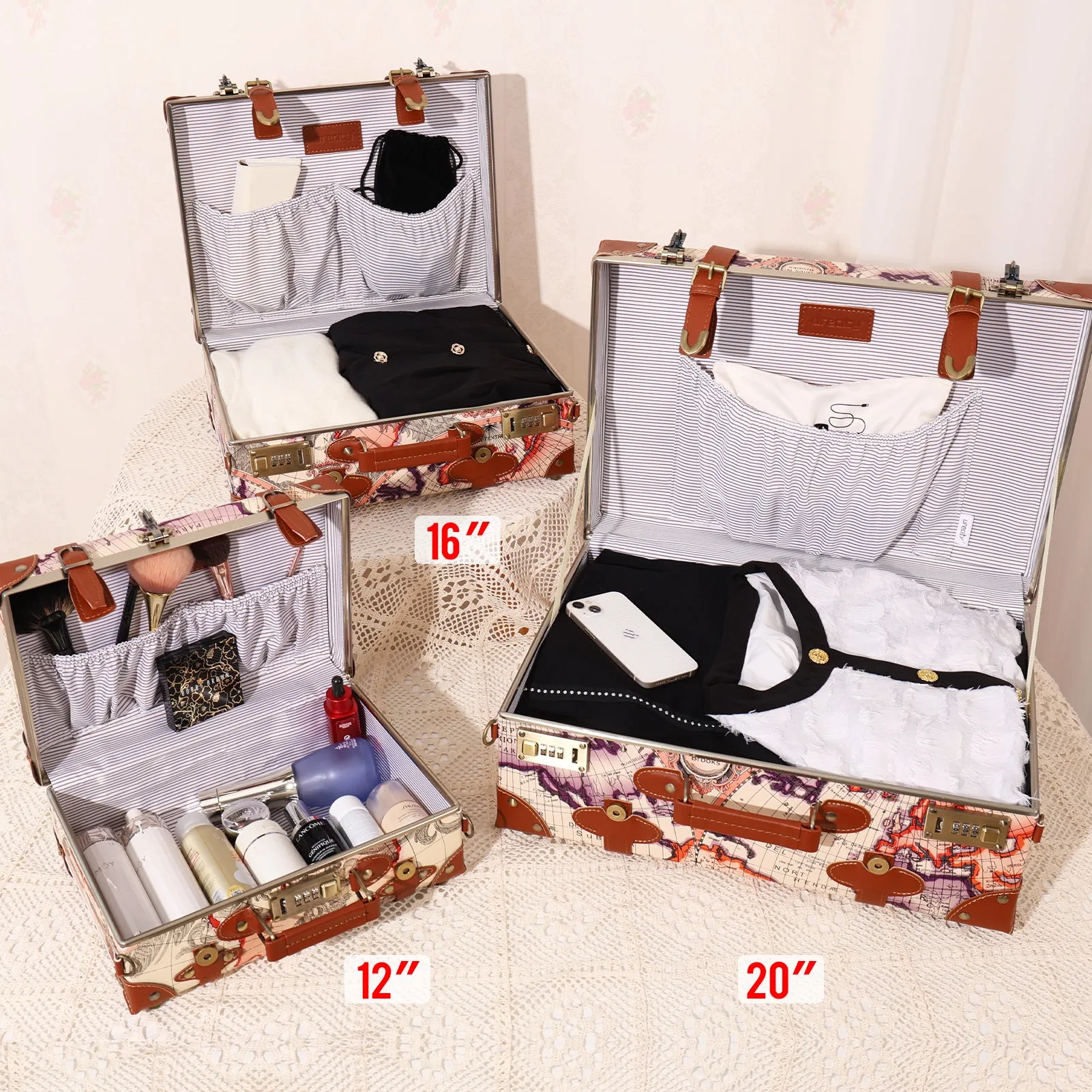 urecity Vintage Carry-on Overnight Case 16 inches