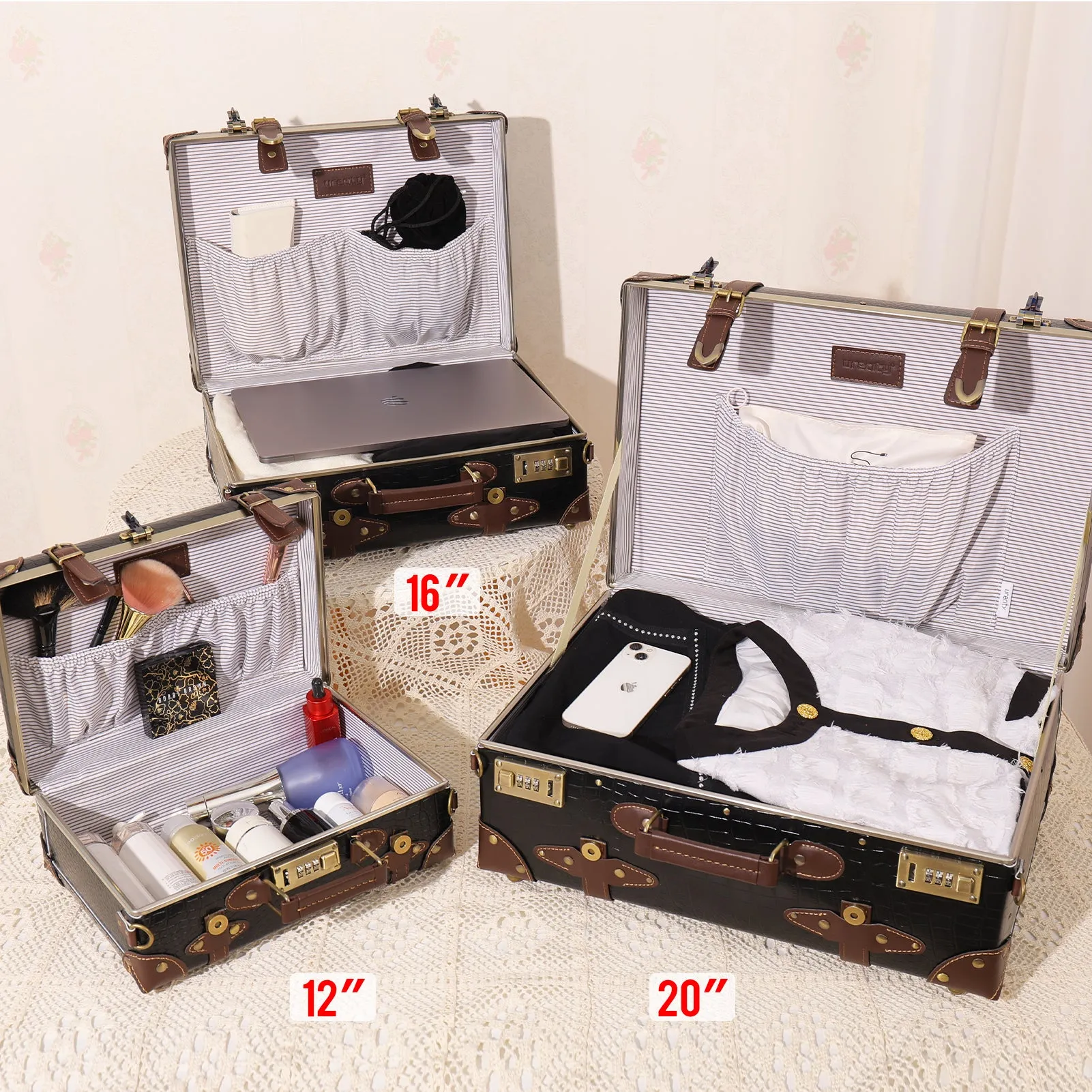 urecity Vintage Carry-on Overnight Case 16 inches
