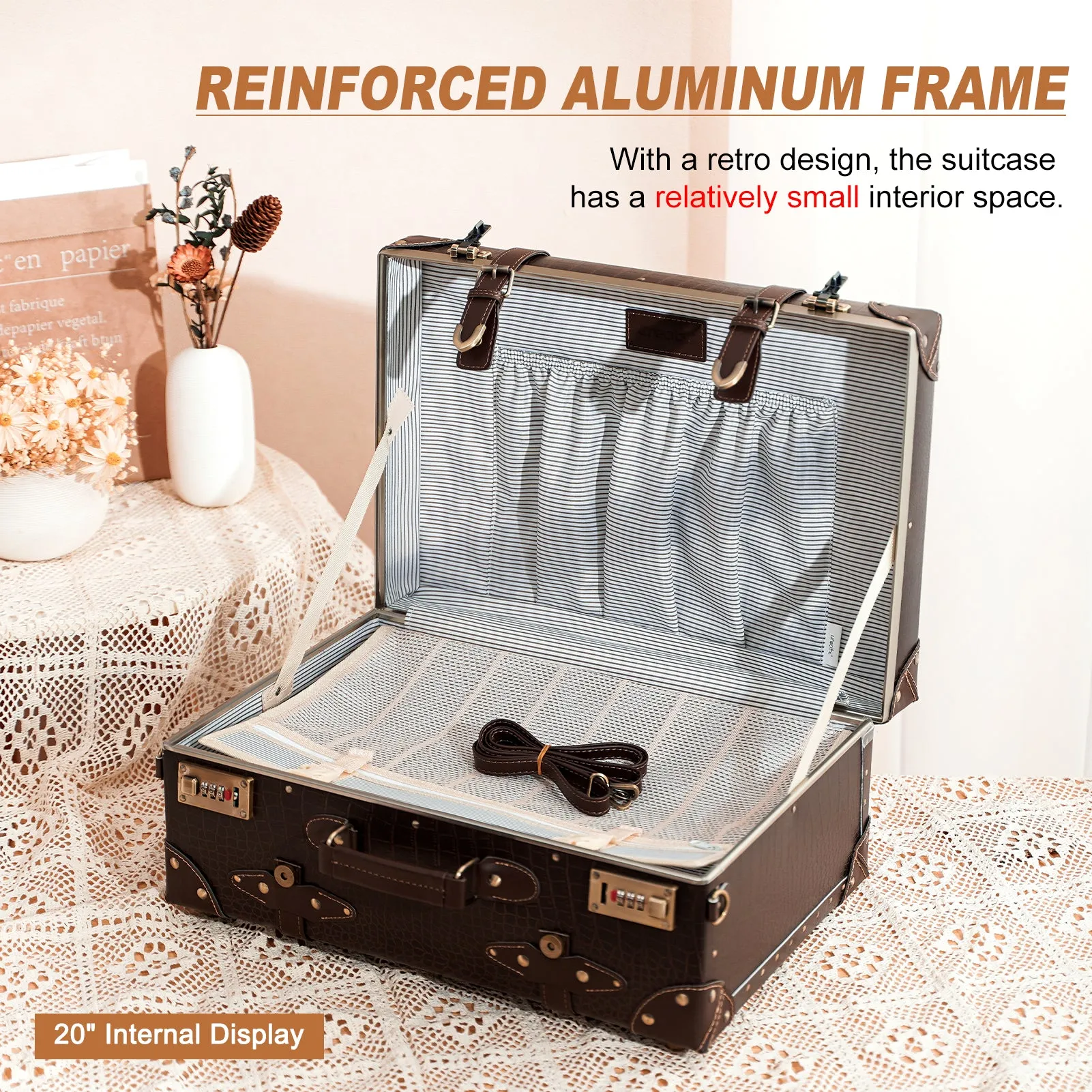 urecity Vintage Carry-on Overnight Case 16 inches