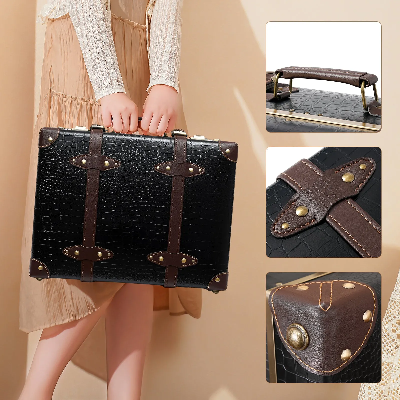 urecity Vintage Carry-on Overnight Case 16 inches