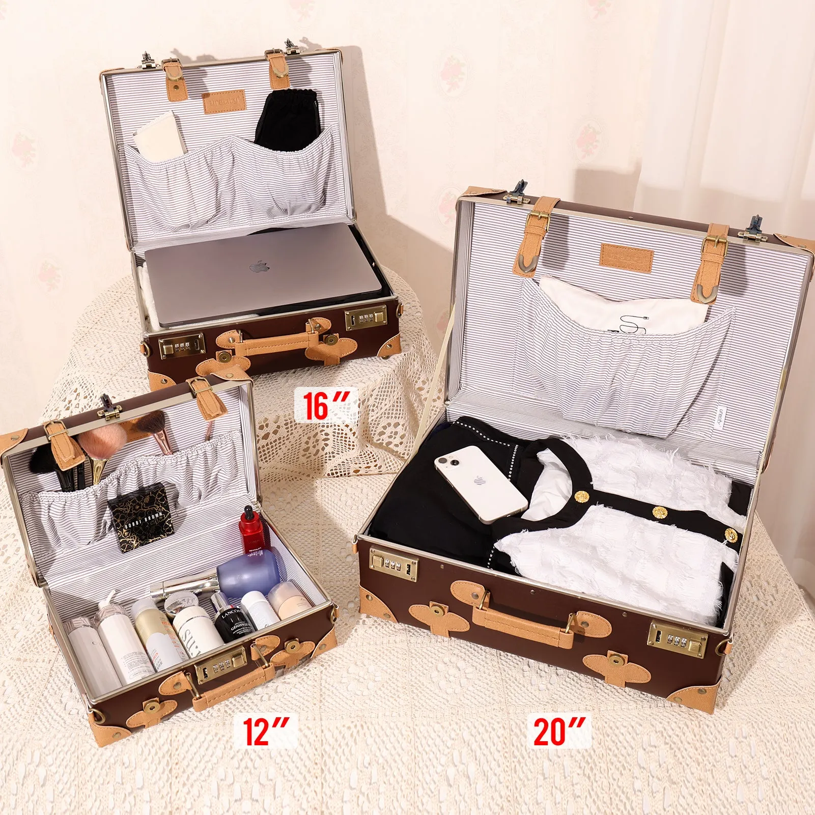 urecity Vintage Carry-on Overnight Case 16 inches