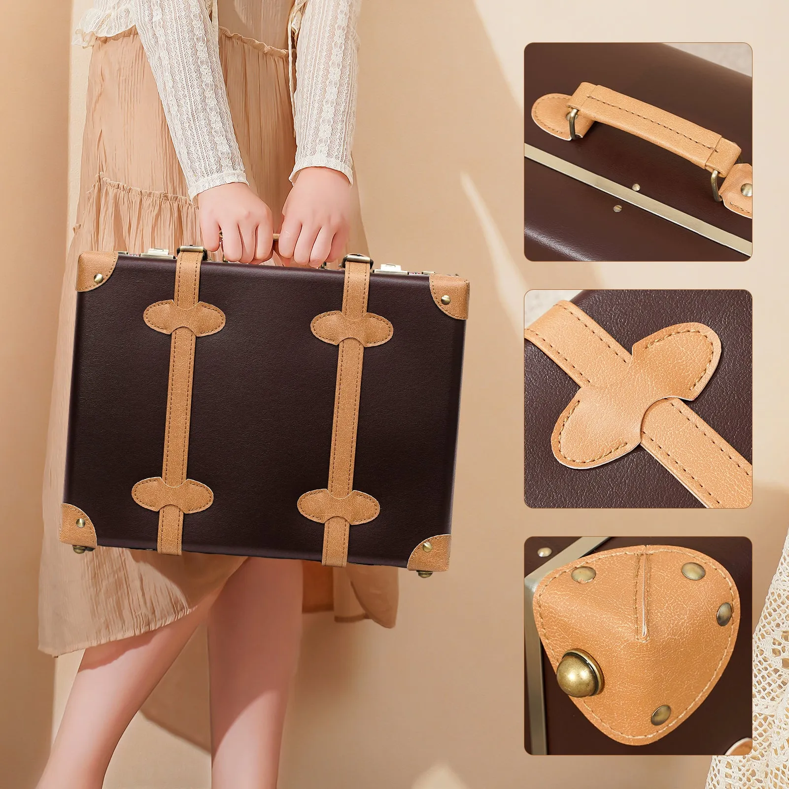 urecity Vintage Carry-on Overnight Case 16 inches