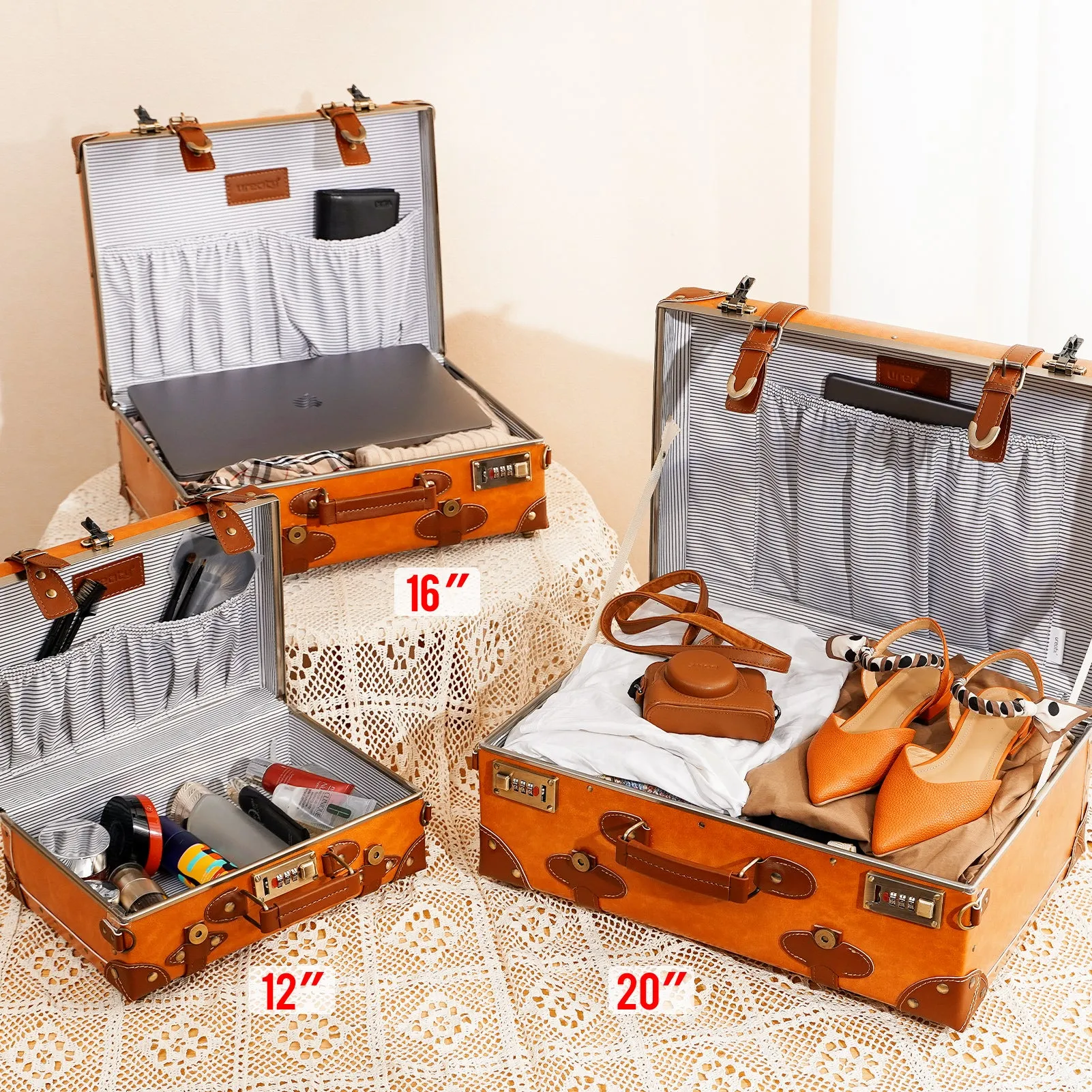 urecity Vintage Carry-on Overnight Case 16 inches