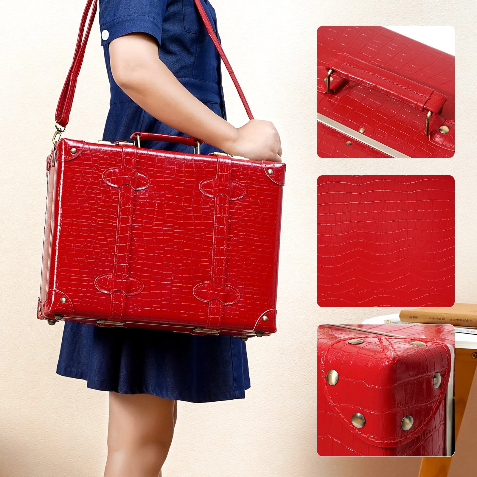 urecity Vintage Carry-on Overnight Case 16 inches