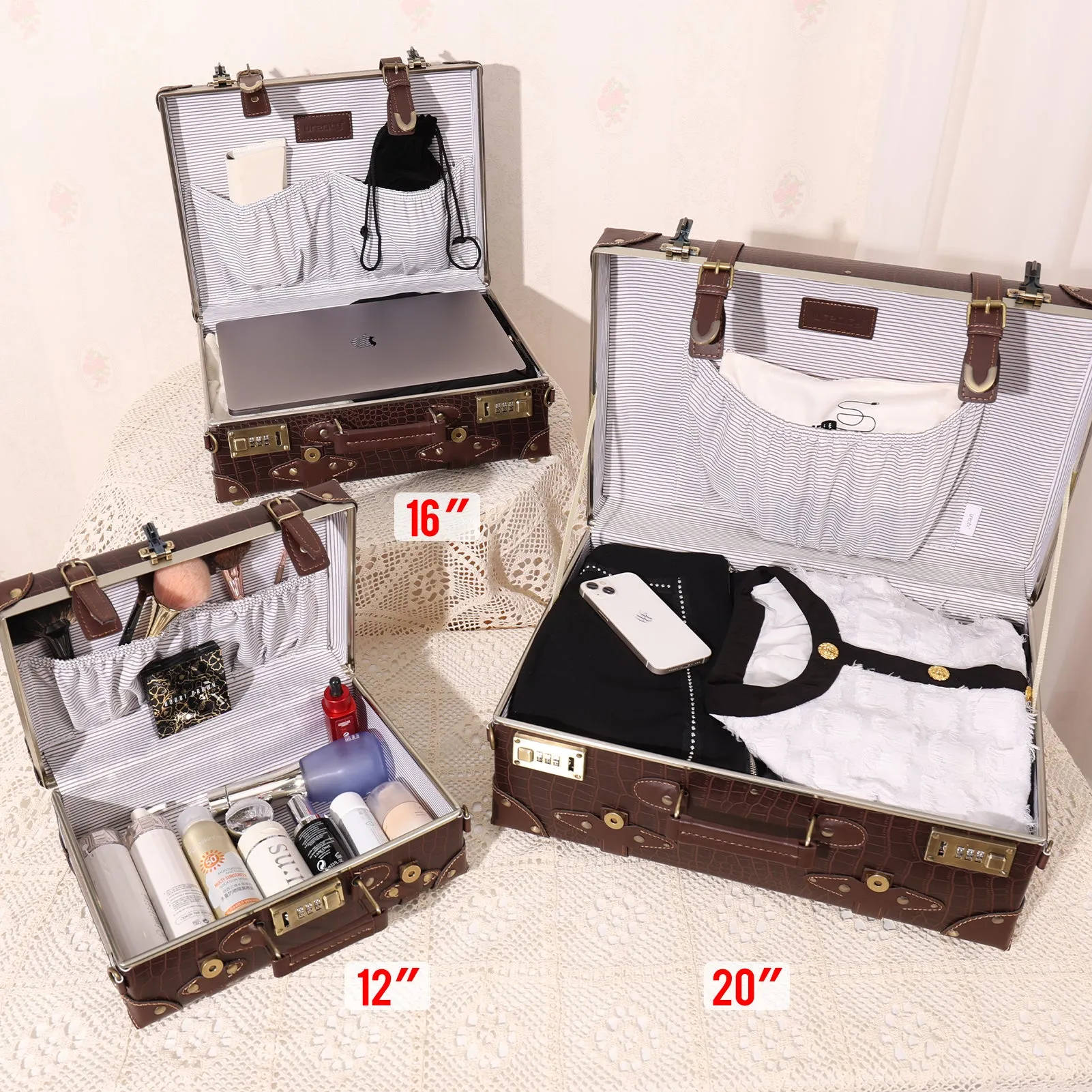 urecity Vintage Carry-on Overnight Case 16 inches