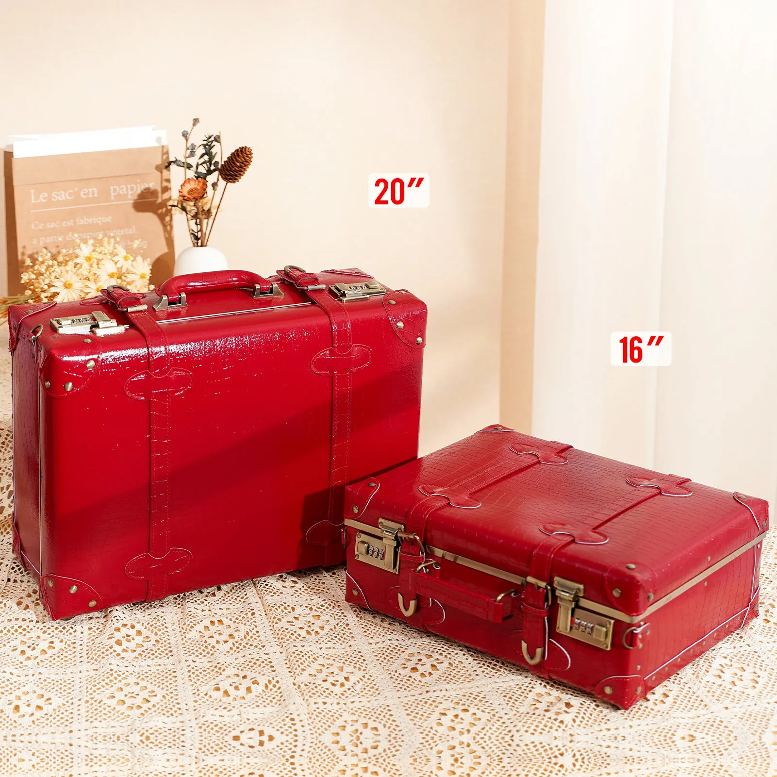 urecity Vintage Carry-on Overnight Case 16 inches