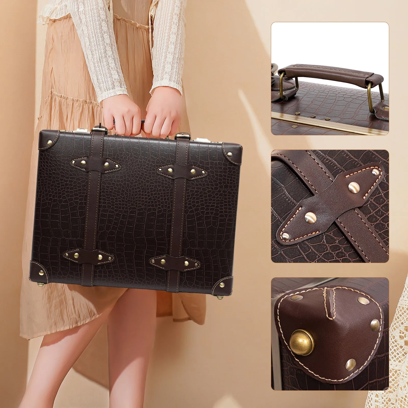 urecity Vintage Carry-on Overnight Case 16 inches
