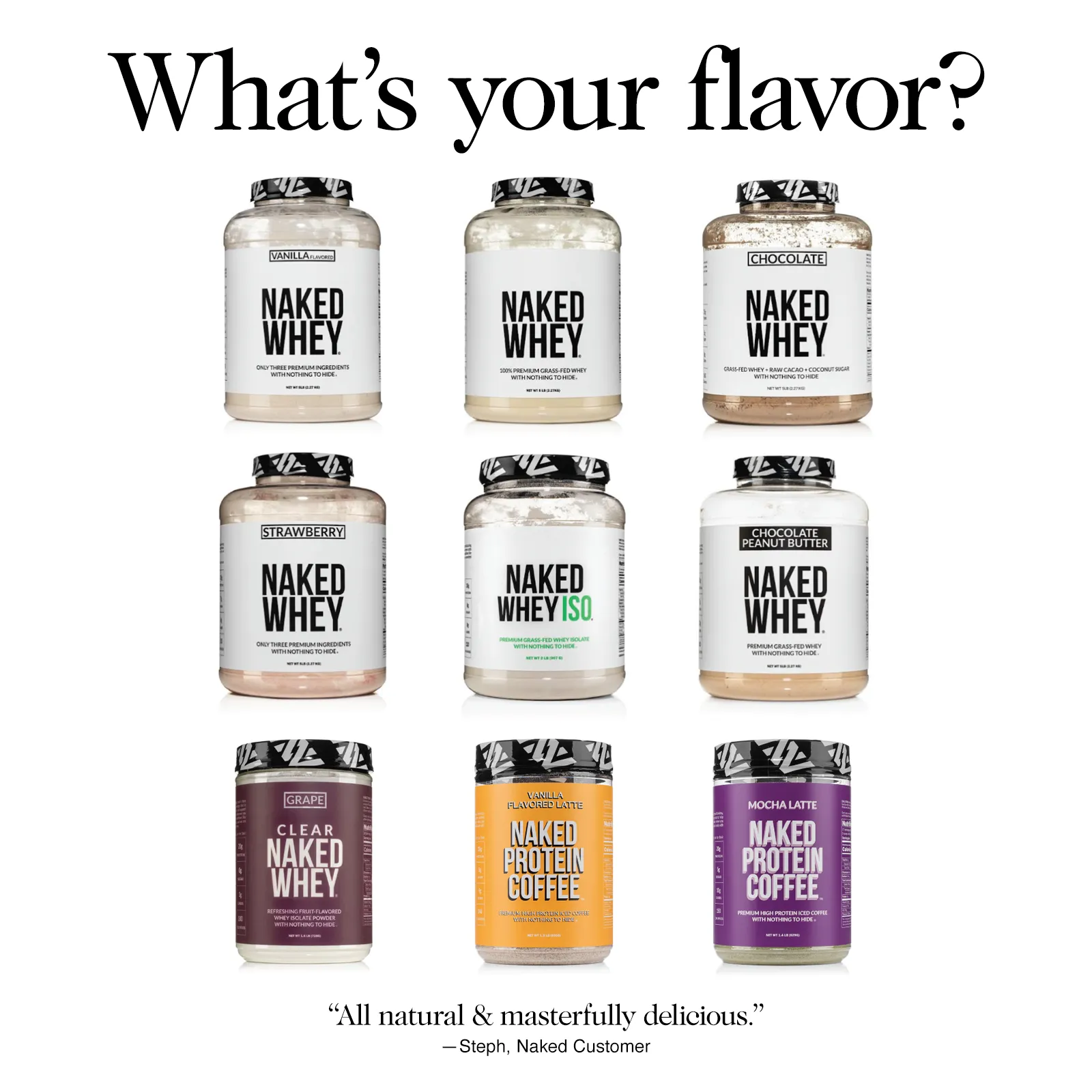 Vanilla Whey Protein Powder 1lb | Naked Vanilla Whey - 1LB