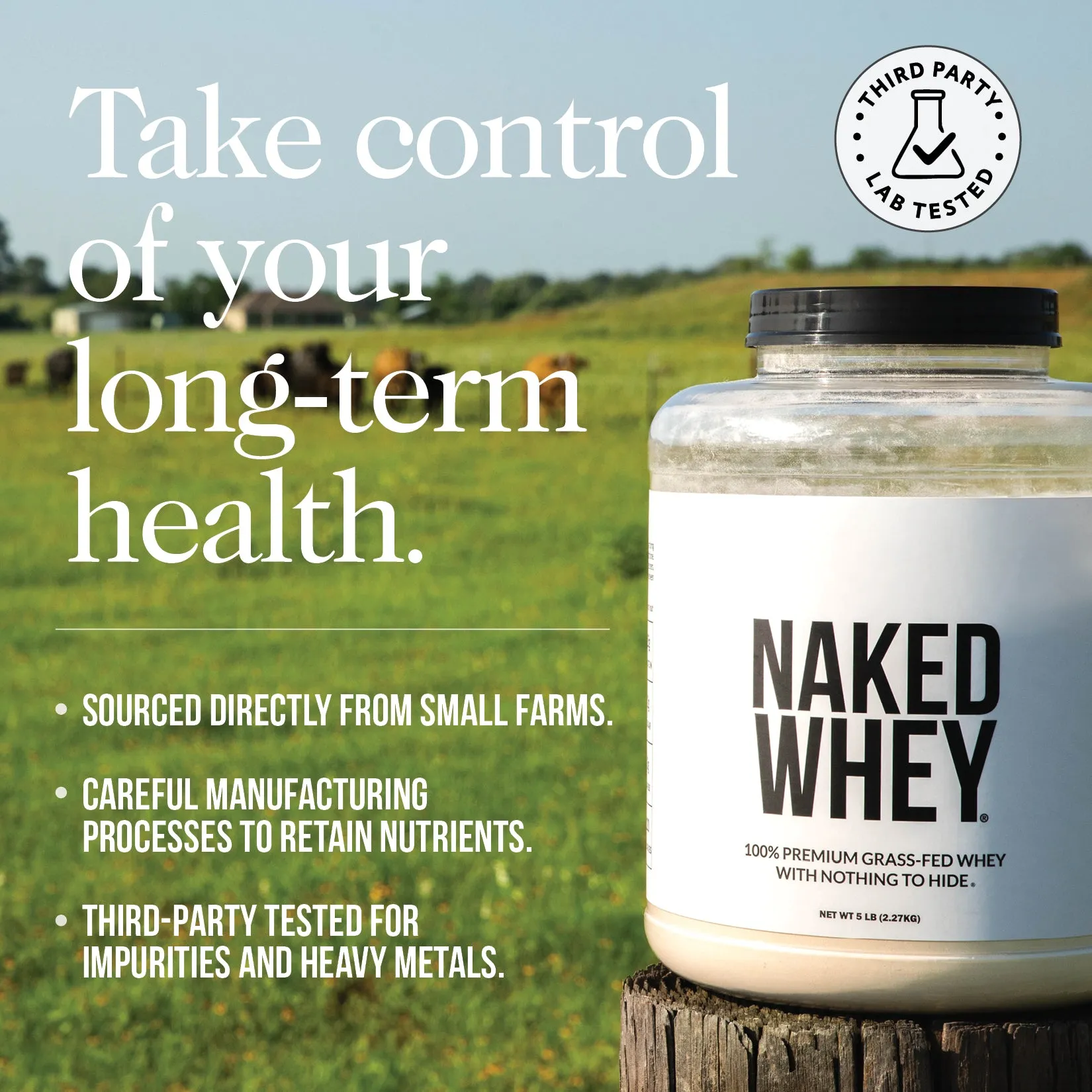 Vanilla Whey Protein Powder 1lb | Naked Vanilla Whey - 1LB