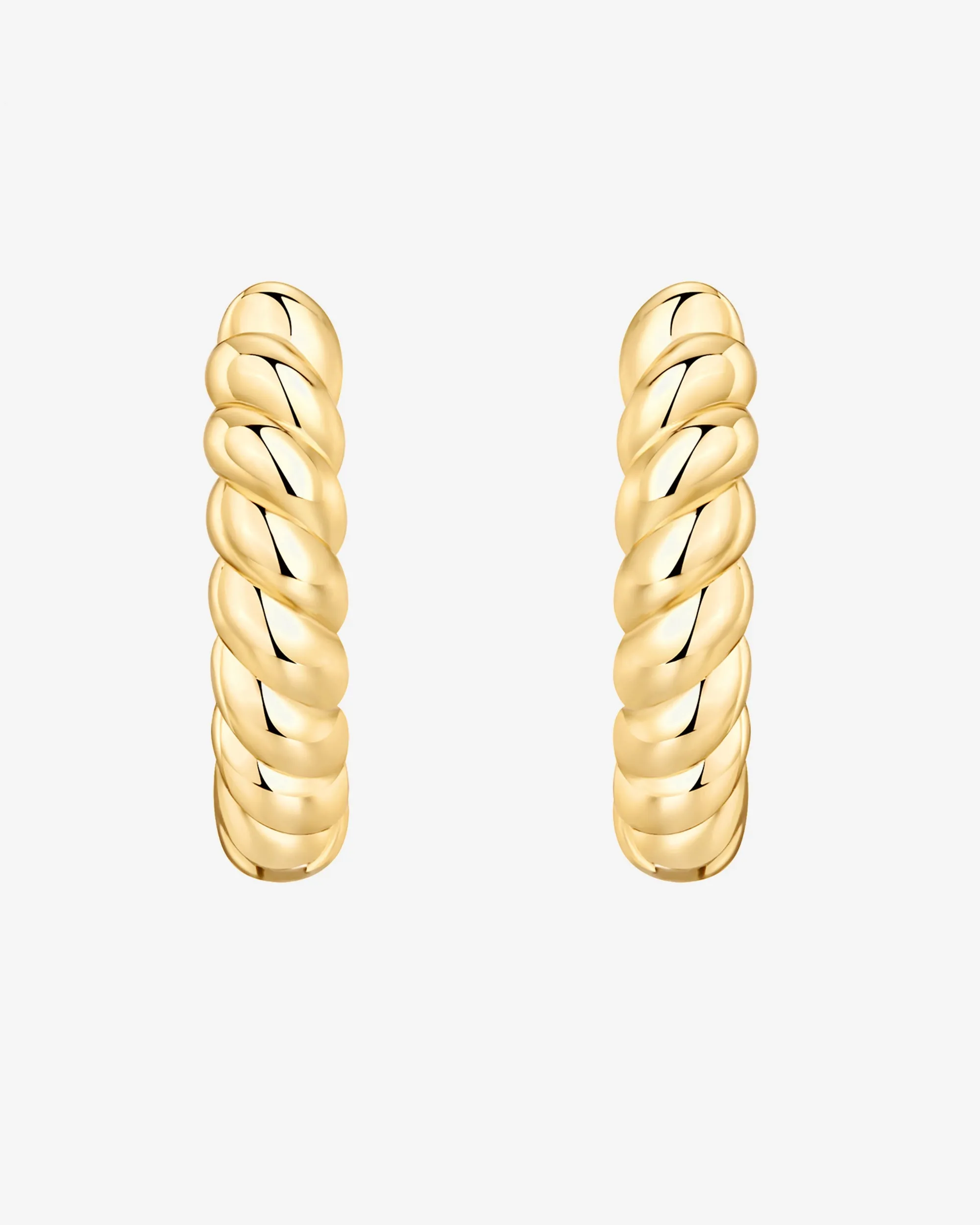 Vermeil Twisted Baguette Huggies