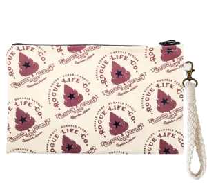 Vintage Heritage Tree Zipper Pouch Wristlet