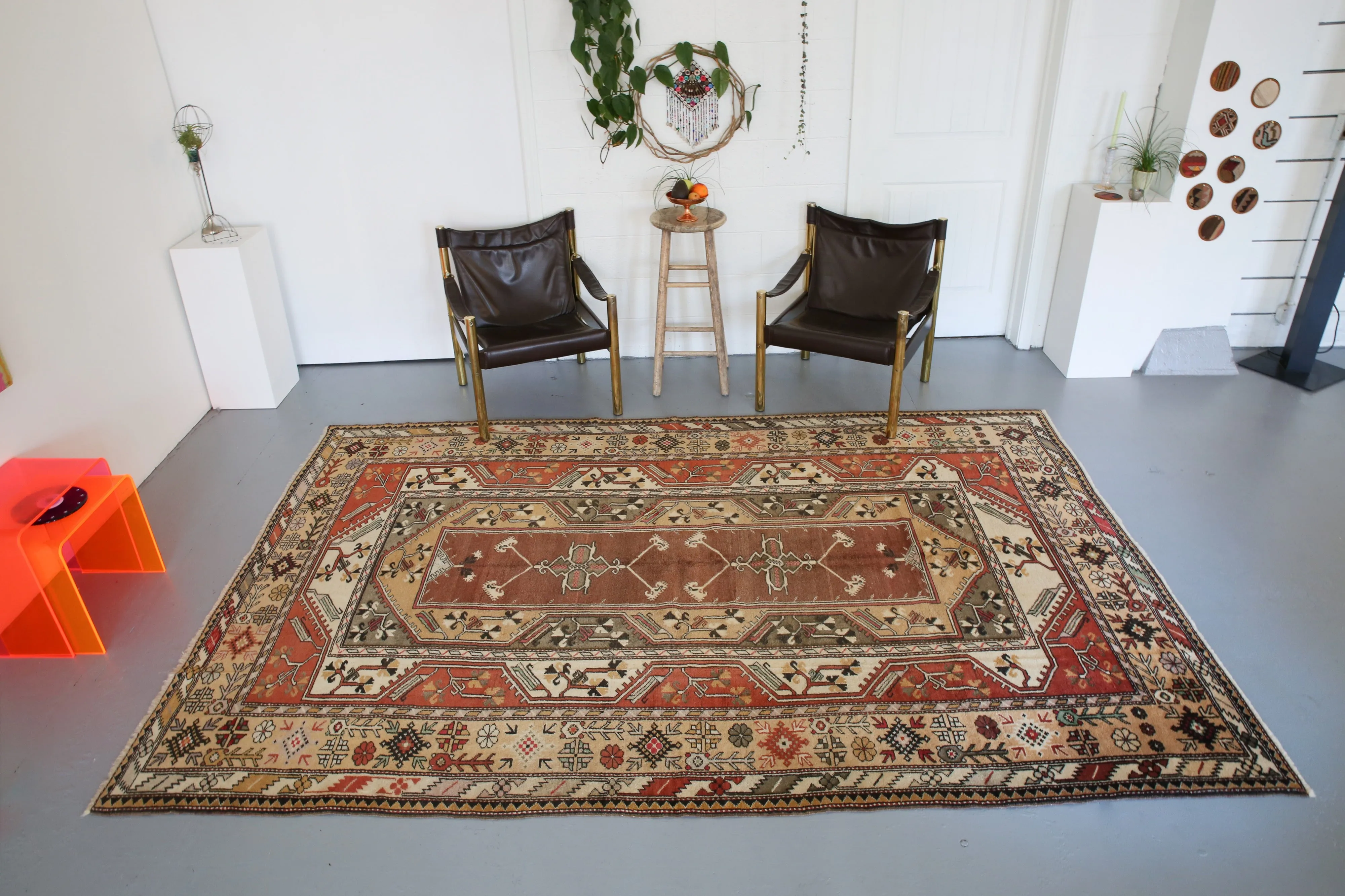 Vintage Milas Rug 6.7ftx9.10ft