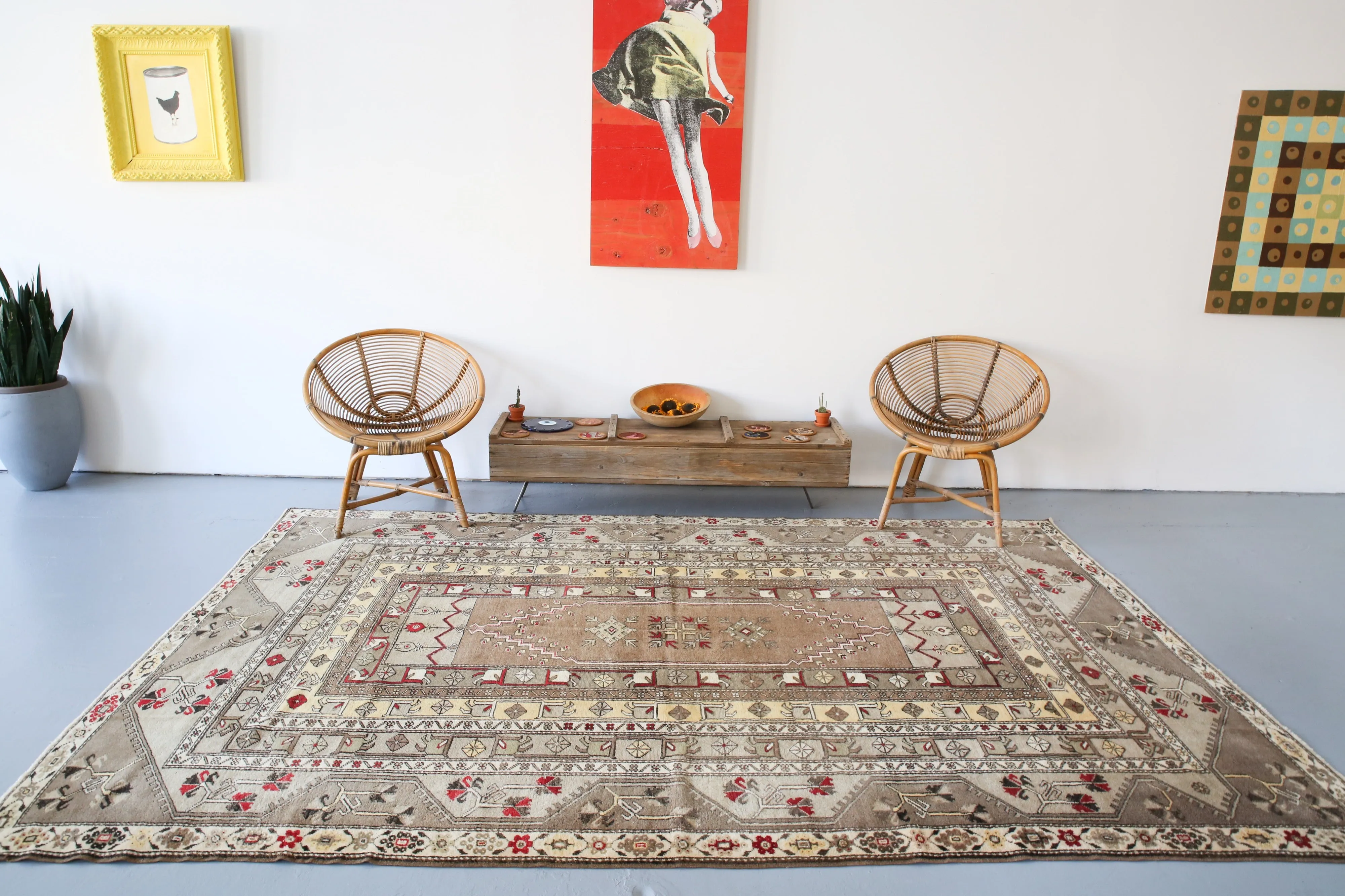 Vintage Milas Rug 6.9ftx10ft