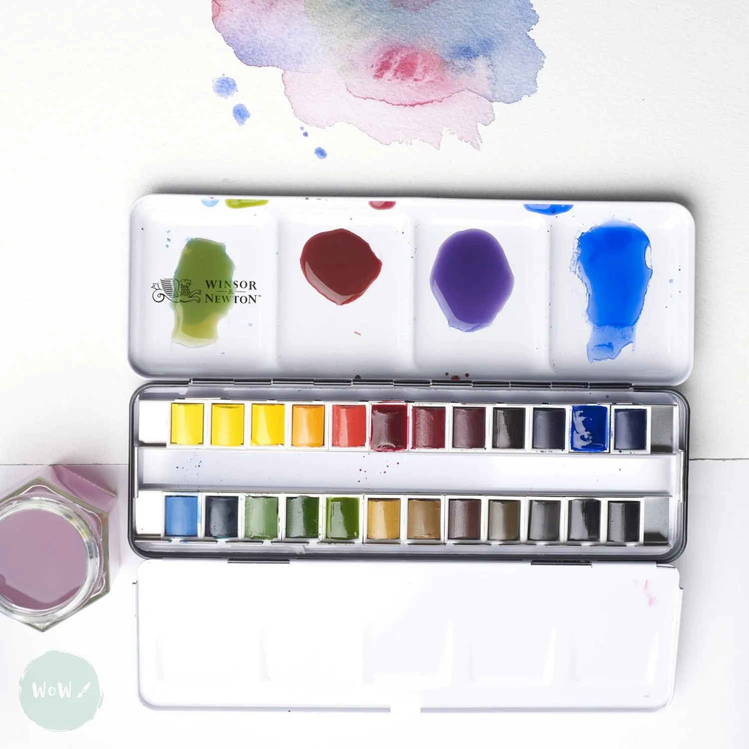 Watercolour Paint Sets - Winsor & Newton PROFESSIONAL - COMPLETE TRAVEL TIN - 24 Half Pans